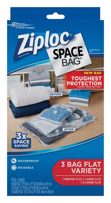 Space Bag Vacuum Seal Storage Bags - Medium, Large, Extra Large Combo Pack