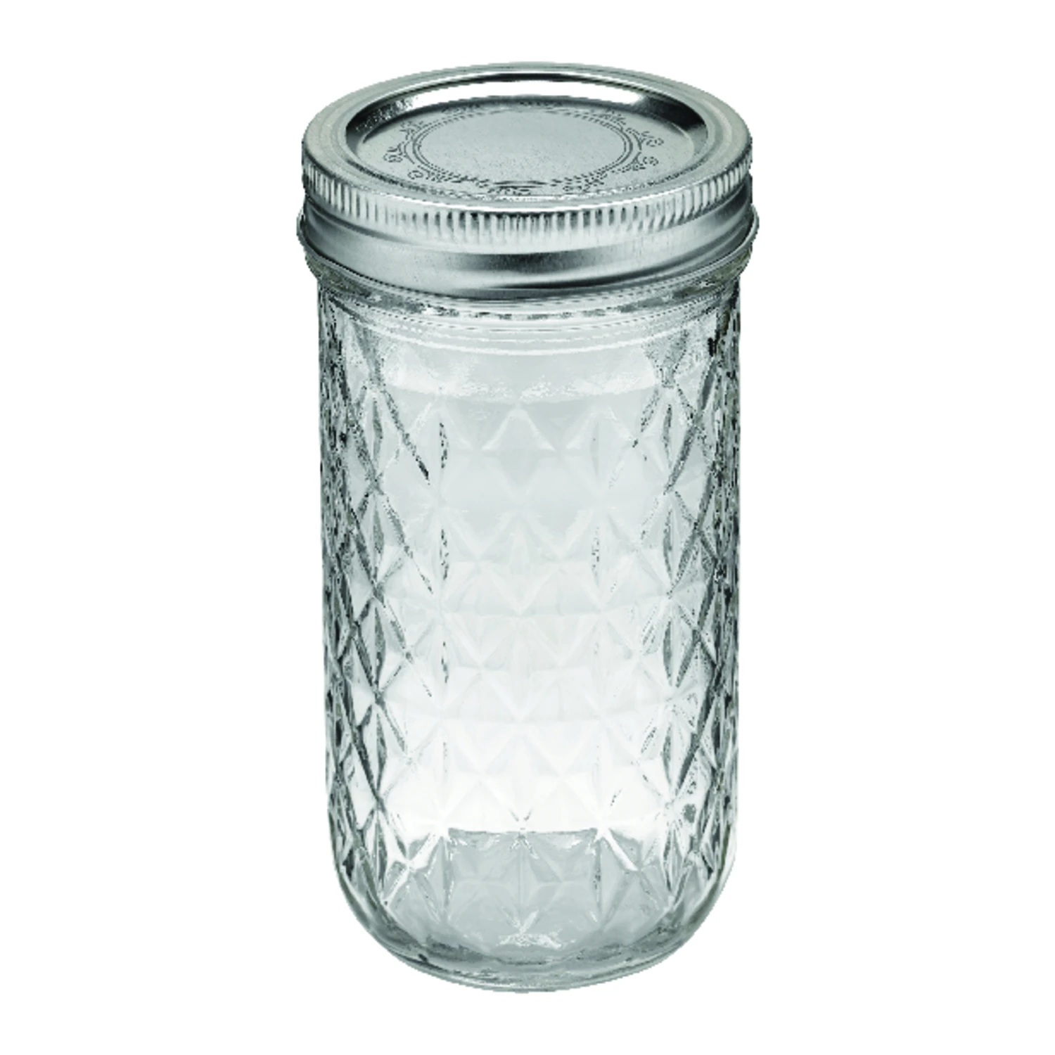 Regular Mouth Quilted Crystal Jelly Jar 12 Oz 12 Pk With Lids & Bands