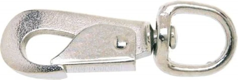 4-1/2 In. Swivel Round Eye Cap Snap, Malleable Iron, 190 Lb Load Capacity