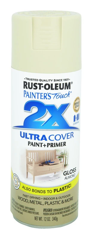 Painter's Touch 2x Ultra Cover 12 Oz. Gloss Almond Spray Paint