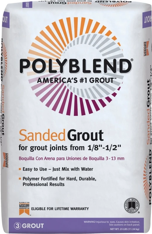 Sanded Grout in Haystack Color, 25 Pounds Bag
