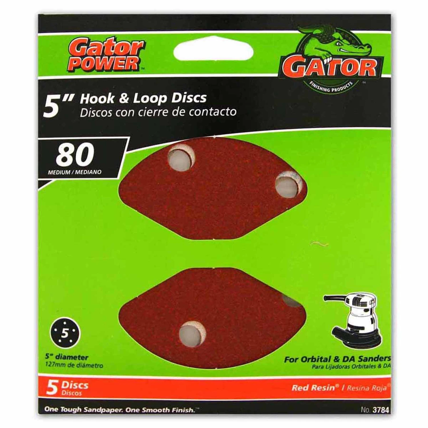 Sanding Discs, Aluminum Oxide, 80-Grit, 5 In., 5-Pk.