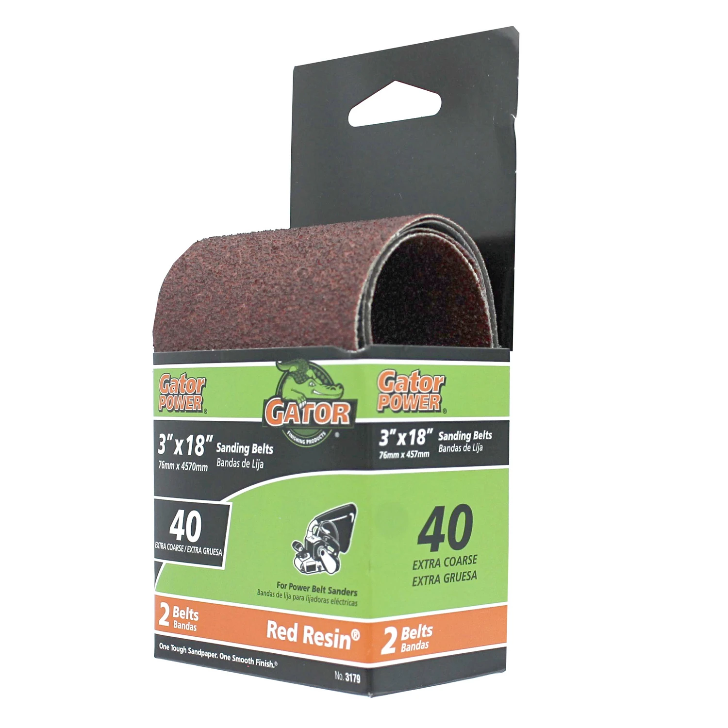 Bi-Directional Sanding Sheet, 40-Grit, 3 x 18 In., 2-Pk.