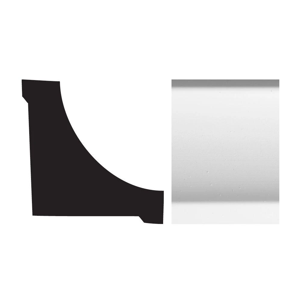 3/4 In. H X 3/4 In. W X 8 Ft. L Paintable White Pvc Cove Molding