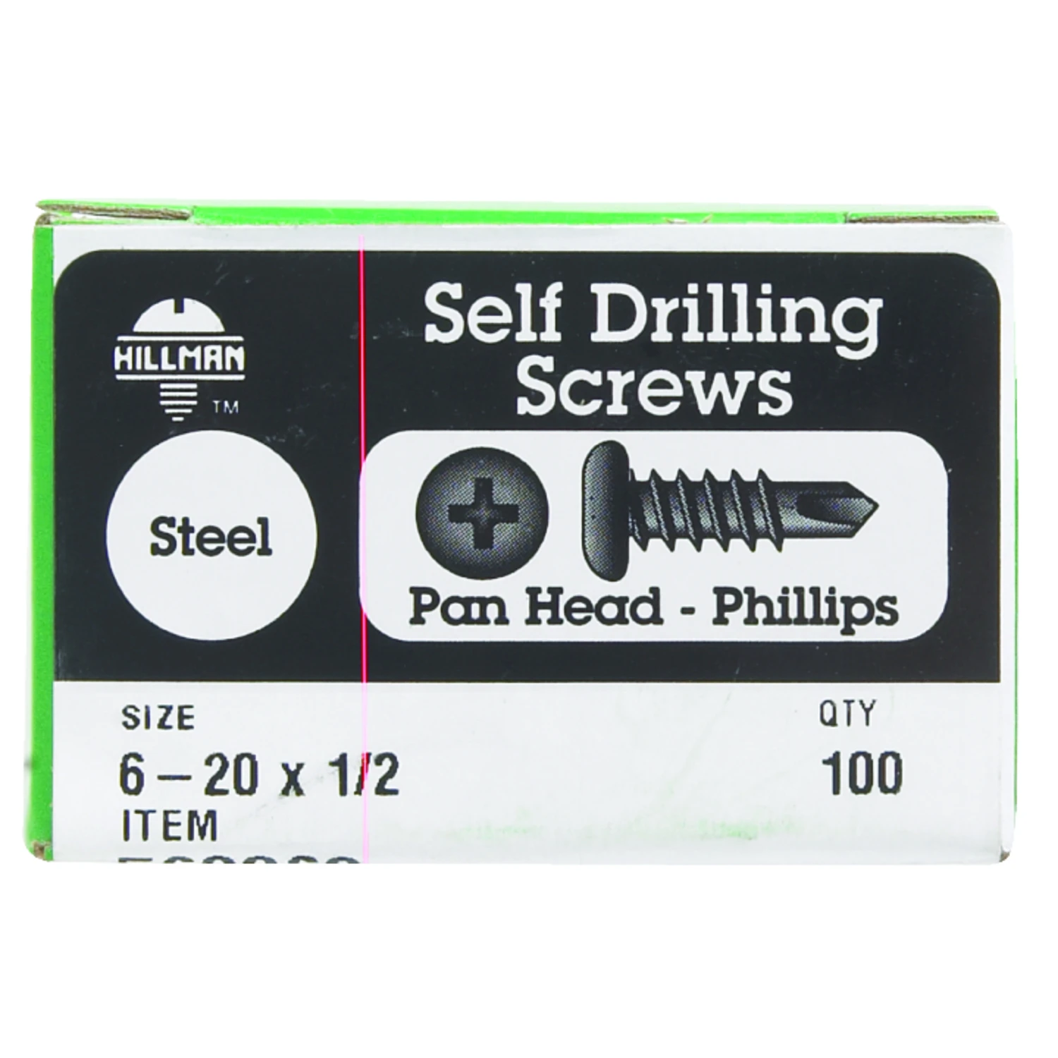 Pan-Head Drill Screws, Zinc, #6-20 x 1/2-In., 100-Pk.