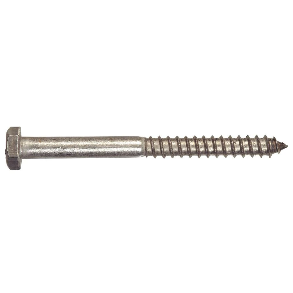 1/4 in. x 2 in. External Hex Hex-Head Lag Screws (10-Pack)
