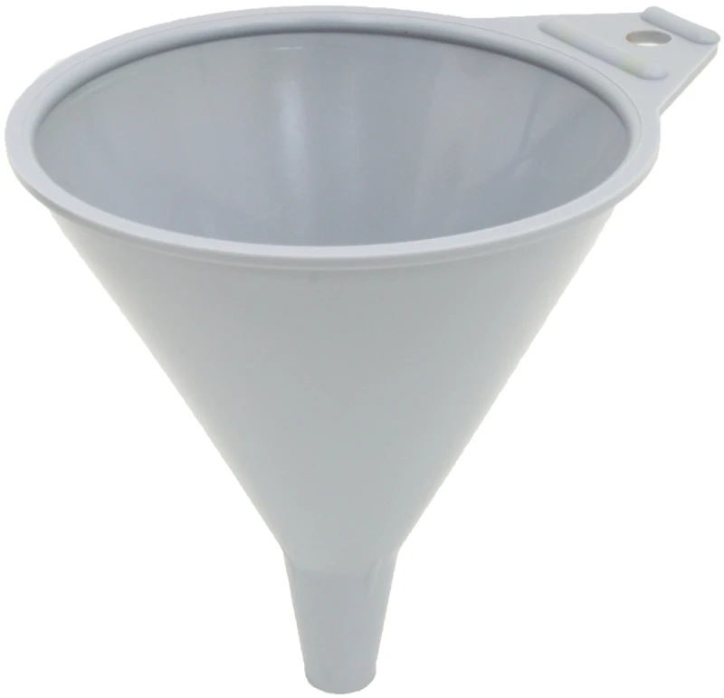 Gray Plastic 8 Oz Funnel - Durable High Density Polyethylene