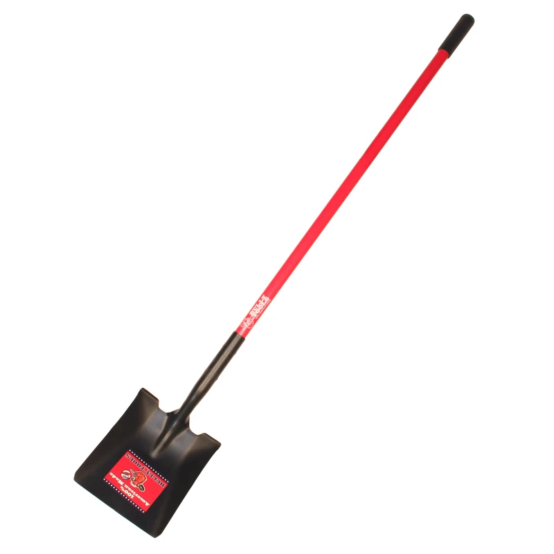 50 In. Fiberglass Handle 14-gauge Square Point Shovel