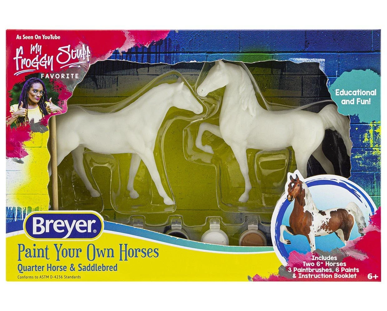 Paint Your Own Horse Set - Quarter Horse & Saddlebred, 11 Piece Diy Kit