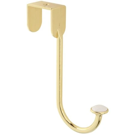 Over-The-Door Metal Hook in Brass Finish for Hanging Items