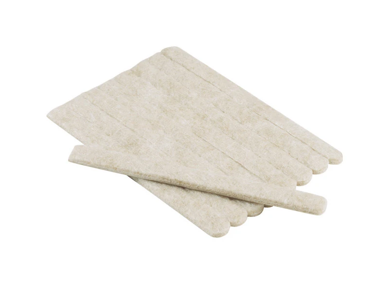 Shepherd Felt Self Adhesive Strips Beige Rectangle 1/2 In. W X 6 In. L 9 Pk