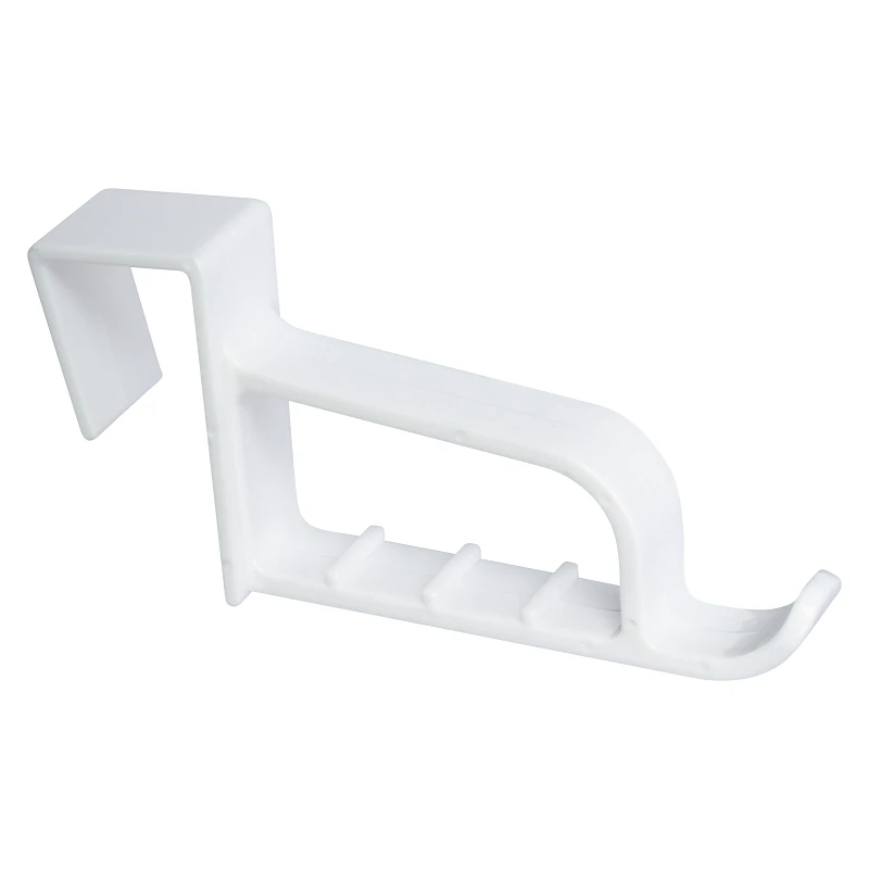 N308-296 Long Over-the-door Hook, Plastic, White
