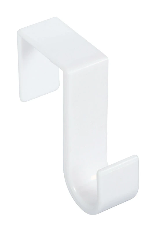 Small White Plastic Over The Door Hook 20 Lb Capacity 1 Pk