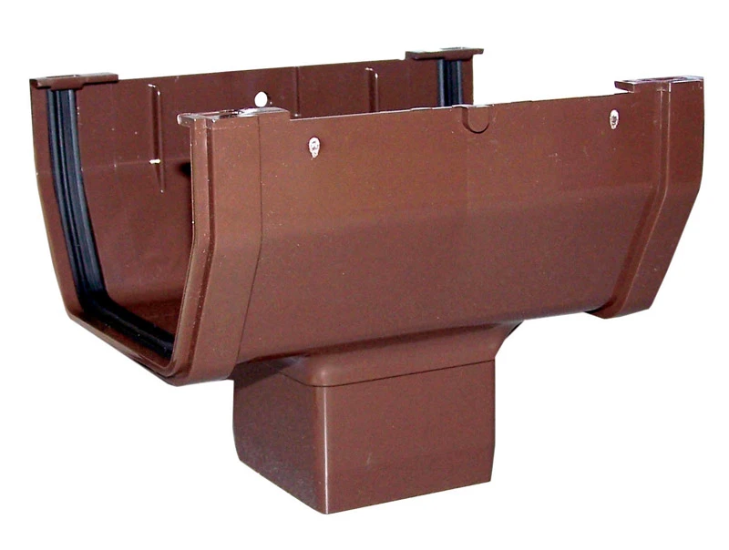 GENOVA RB104 Gutter Drop Outlet, Vinyl, Brown