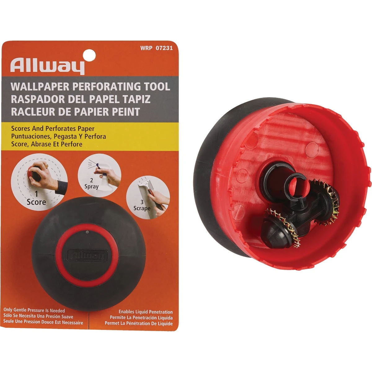 Allway Wallcovering Perforating Tool For Easy Wallpaper Removal