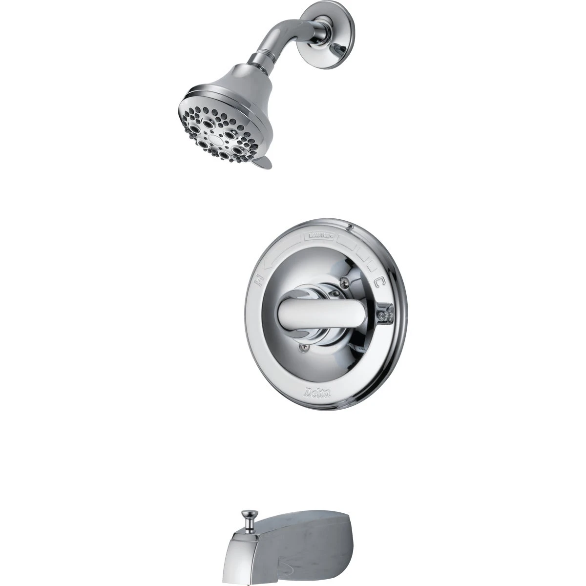 Classic Chrome Single-handle Tub And Shower Faucet With 5 Spray Settings
