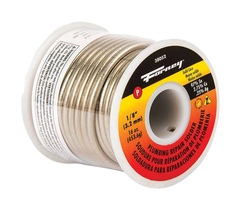 16 Oz Lead-free Plumbing Wire Solder 1/8 In. Diameter Tin/copper/silver 95/5