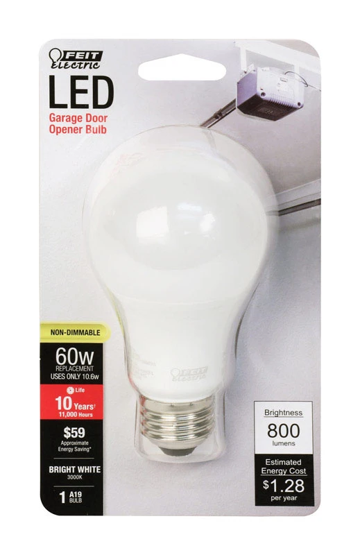 FEIT Electric A19 E26 (Medium) LED Bulb Bright White 60 Watt Equivalence 1 pk
