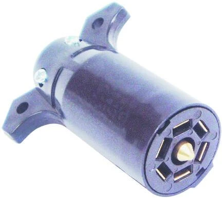 7-Way Plastic Trailer End Connector for Vehicle Wiring Harness