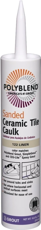Polyblend 10.5 Oz. #122 Linen Sanded Ceramic Tile Caulk - Mold Resistant
