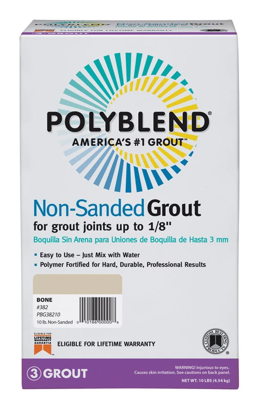 Polyblend Bone Non-sanded Grout 10 Lb For Indoor And Outdoor Use