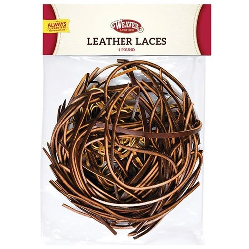 Assorted Leather Laces, 1 Lb. For Saddle Repair And Tack