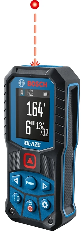 Blaze 165 Ft Laser Measure, 2.1 In. L X 1.2 In. W, Black/blue