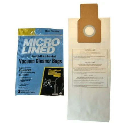 Kenmore & Panasonic Vacuum Cleaner Bags, Type U, O & U-2 HEPA, 3-Pk.