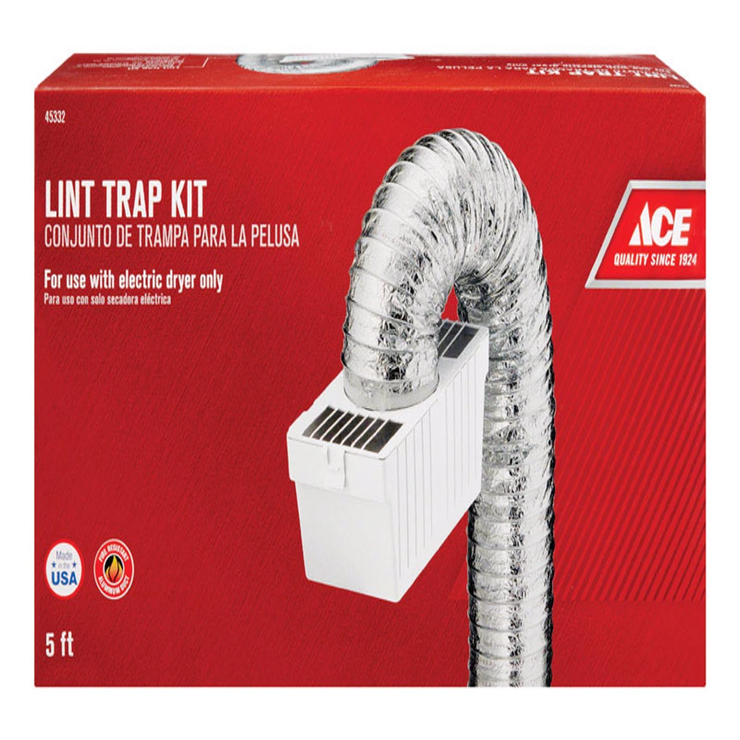 4 In. W X 4 In. L White Plastic Indoor Dryer Lint Trap Kit