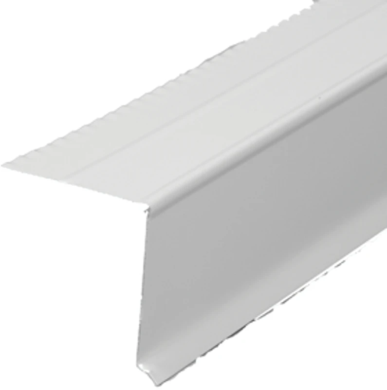 1.5 In. X 1.5 In. X 10 Ft. Commercial 28ga White Galvanized Drip Edge Flashing