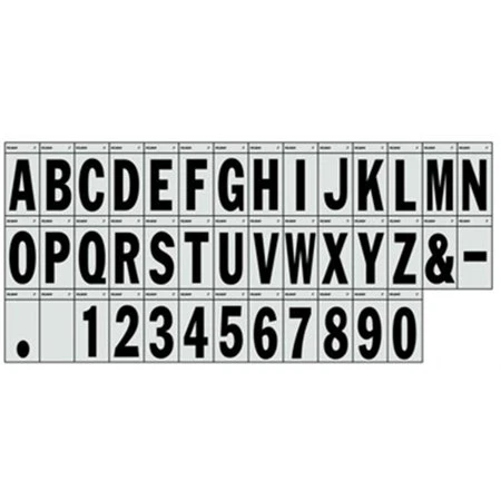 1" P BLK/SLV REFLECT LETTER