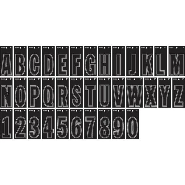 3 In. Black Glossy Vinyl Thin Die-cut Adhesive Letter - Y - 6 Pieces