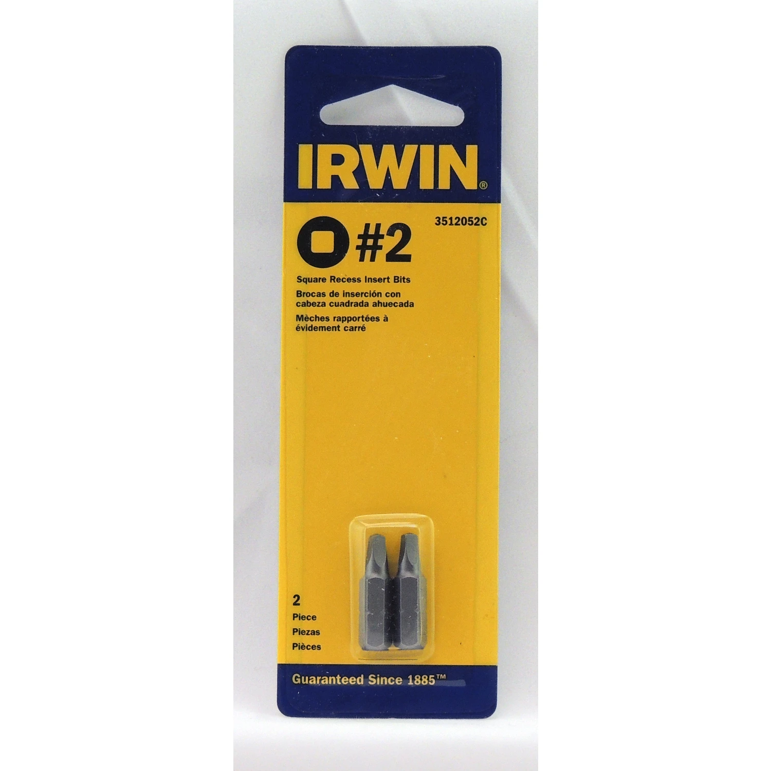 Square #2 X 1" L Insert Bit S2 Tool Steel - 2 Piece Set