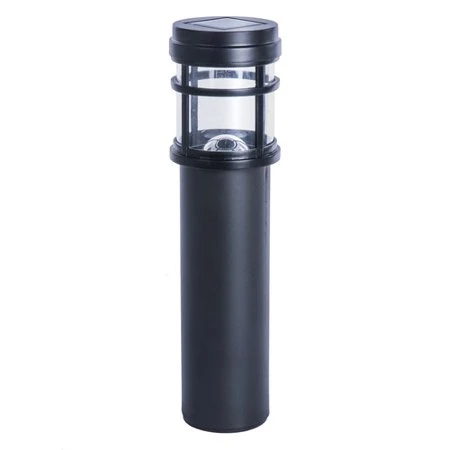 Solar Led Bollard Pathway Light, Black - 4 Lumen Output, 10.83" Height