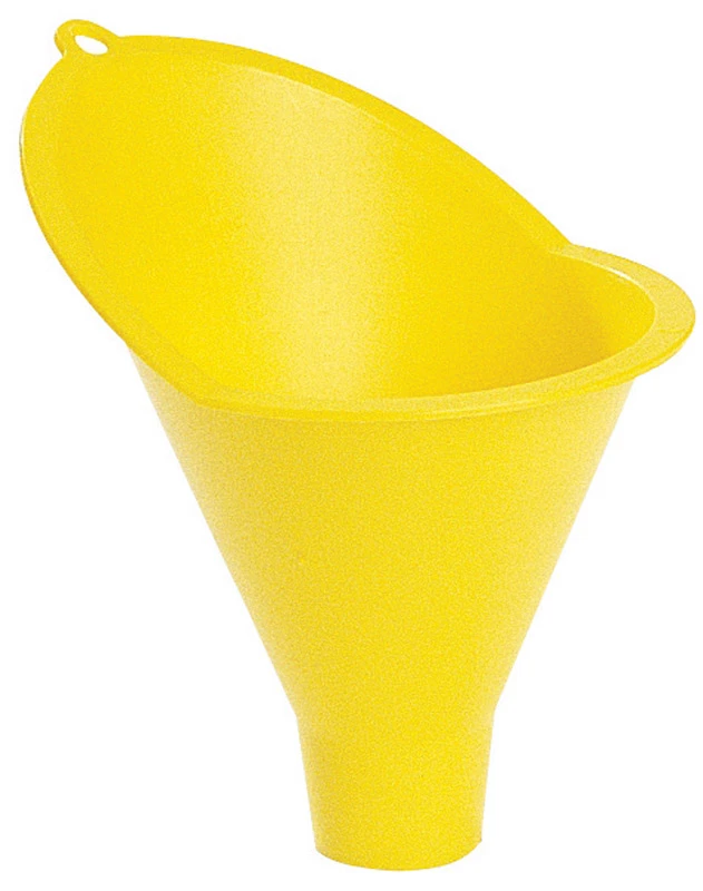 Yellow 4 In. H Plastic 8 Oz Radiator Funnel With Splash Guard