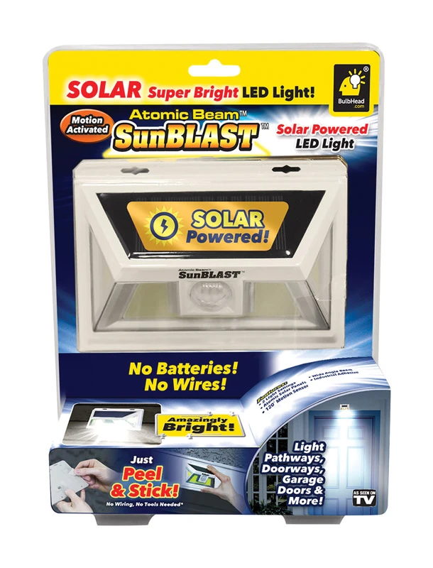 Sunblast Motion-sensing Solar Powered Led White Security Light - Model 12926-4