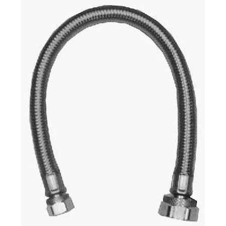 Brass & Tubular Lfwts-spc16-68 16-inch Stainless Steel Faucet Connector, 3/8 Compression X 1/2 Fip