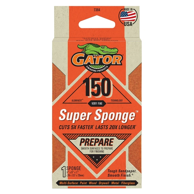 Ez123 Premium Sanding Sponge, Medium 150-grit, 3 X 5 X 1-inch