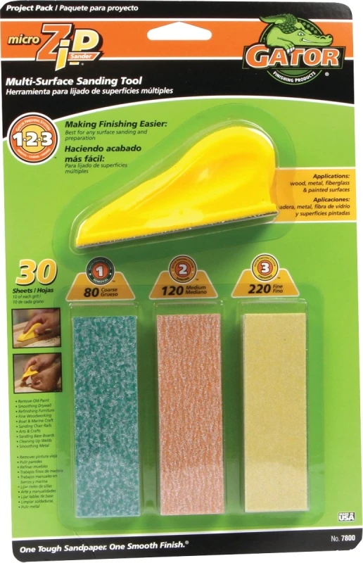 Micro Zip Sander With 30 Assorted Grits - Model 7800