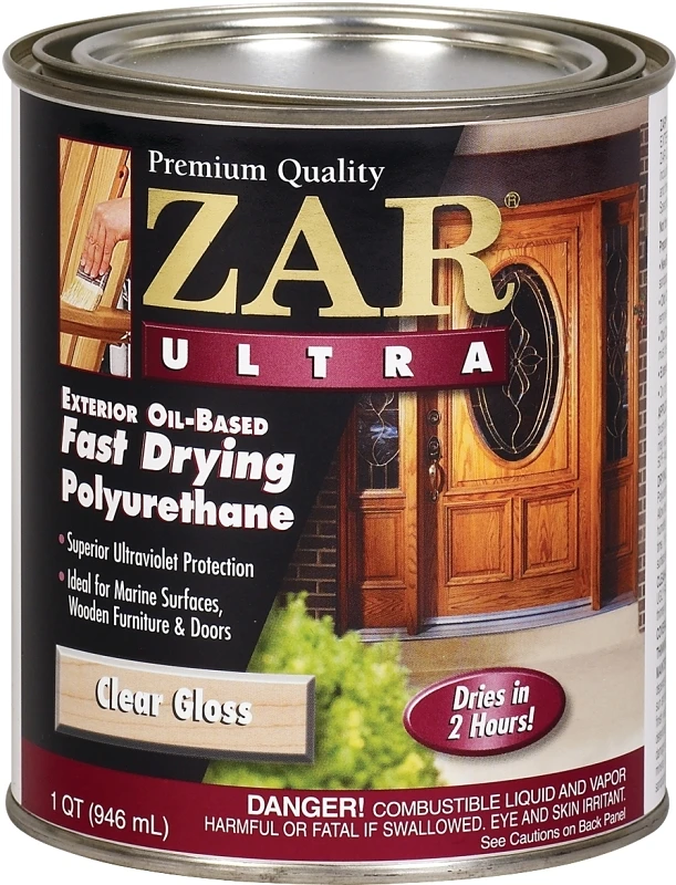 Ultra Exterior Oil-based Polyurethane Gloss, 1 Qt, Fast Drying, Uv Protection, Model 34012