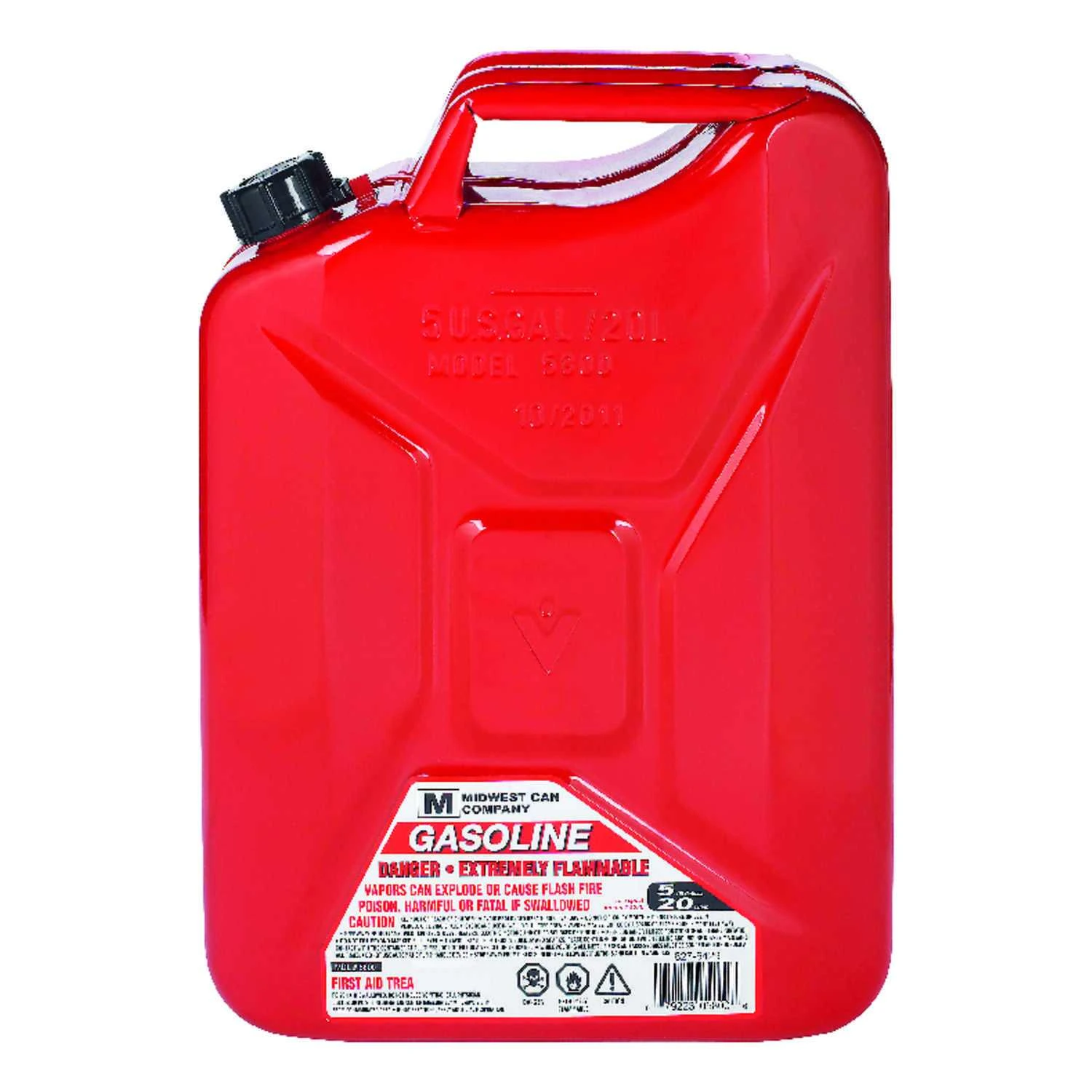 5-gallon Military-style Metal Gas Can With Spill-proof Spout