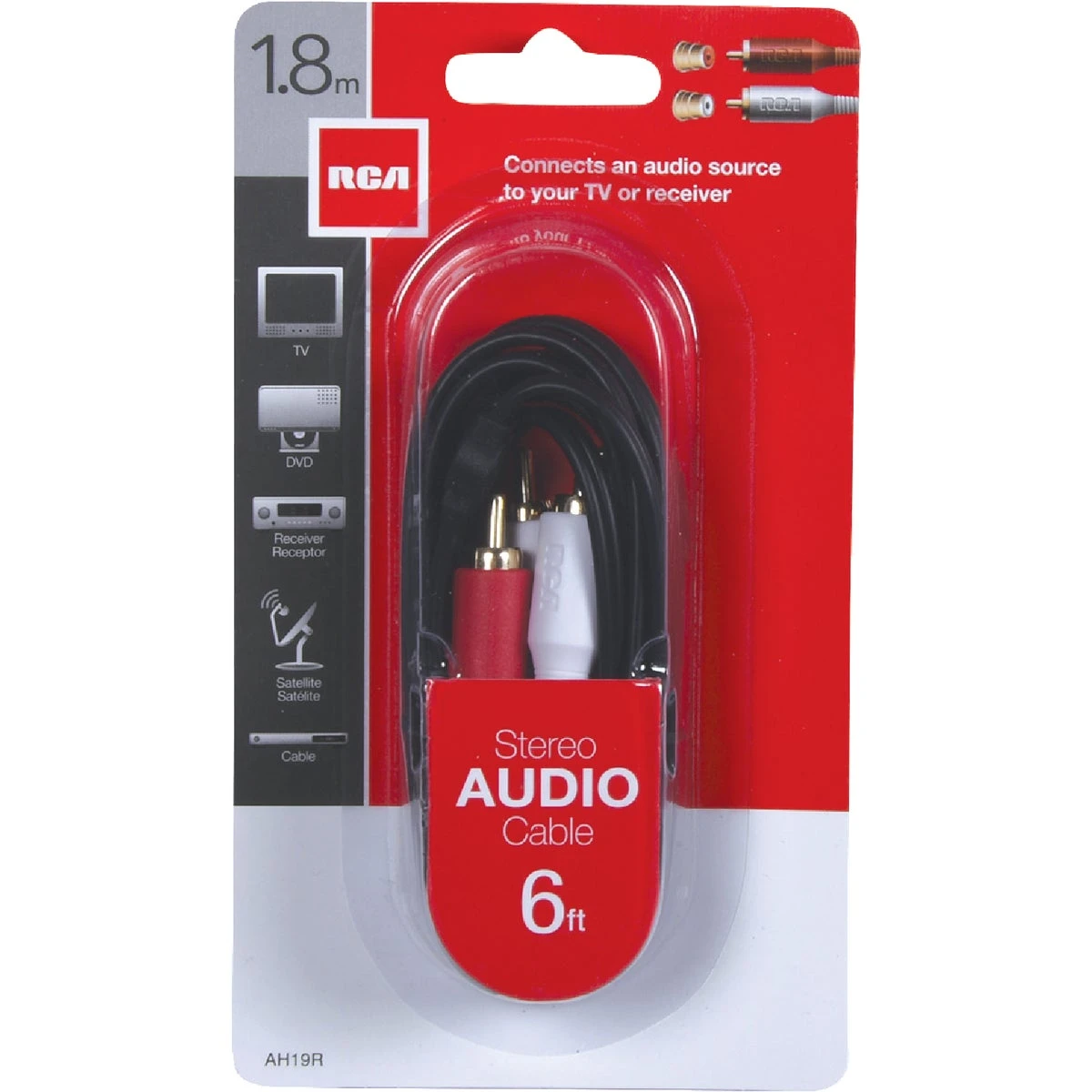 AUDIO CABLE STEREO RCA 6FT