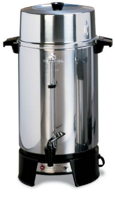 40 To 100-cup Commercial Coffee Urn Model 33600 - Silver Finish