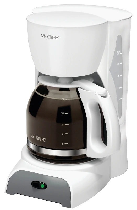 Simple Brew 12-cup White Coffee Maker Sk12-rb With Auto Pause Feature
