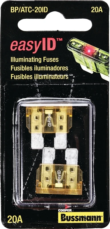 Easy Id 20a 32v Atc Blade Automotive Fuse (2-pack) With Led Indicator