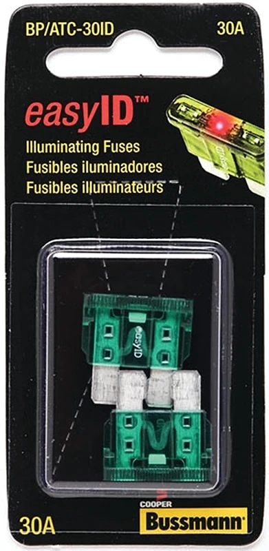Easy Id 30a 32vdc Illuminating Blade Automotive Fuse (2-pack) Bp/atc-30id