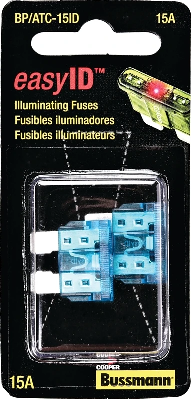 Easy Id 15a 32v Atc Blade Automotive Fuse, 2-pack, Led Technology