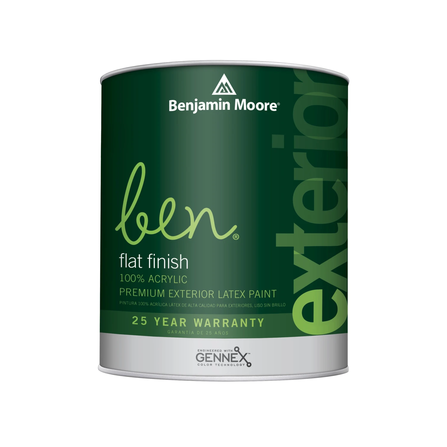 Ben Flat Tintable Base 1 Quart Exterior Paint - Premium Quality