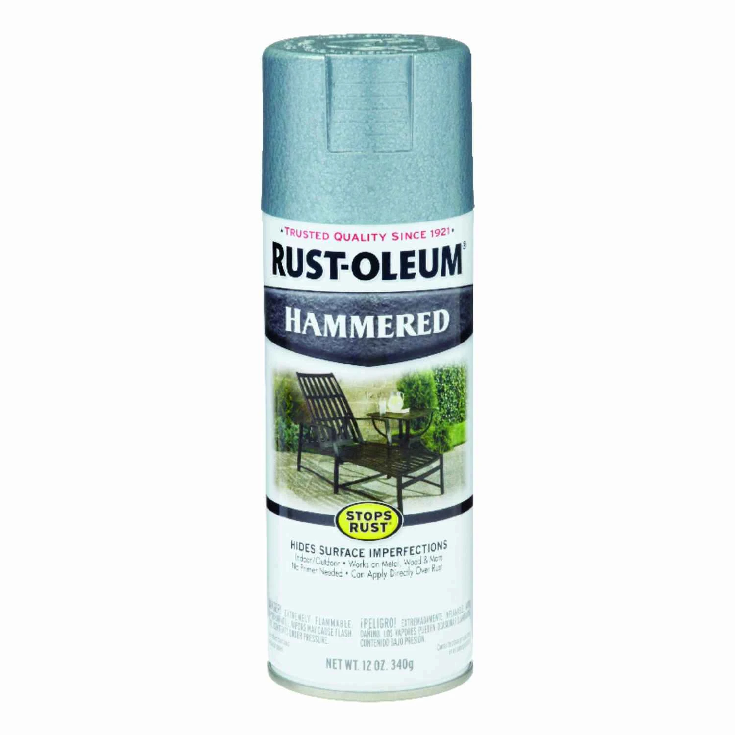 Stops Rust Hammered Light Blue Spray Paint 12 Oz - Durable Indoor/outdoor Use
