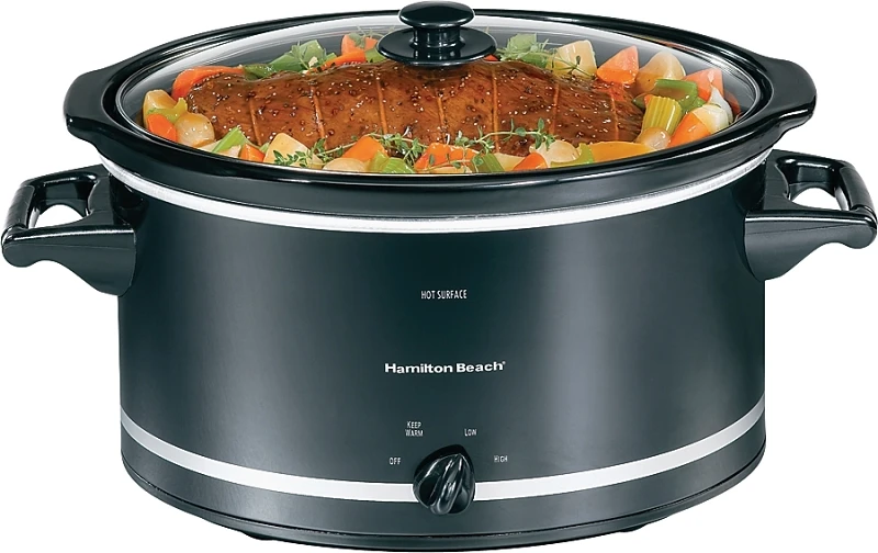 8-quart Slow Cooker With Mess-free Lid Rest And Dishwasher-safe Crock